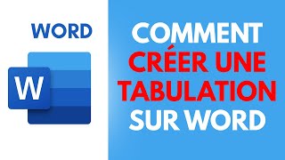 Comment CRÉER et MODIFIER une TABULATION Formation Word Gratuite [upl. by Arman38]