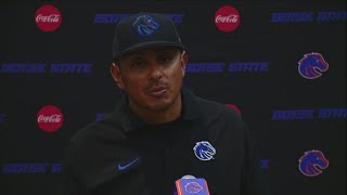 Boise States Andy Avalos on 1816 loss to UCF in home opener [upl. by Bokaj]