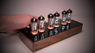 IV  11 VFD Tube Clock V12 Greek Design  HD [upl. by Ignacio]