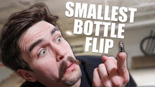 WORLDS SMALLEST BOTTLE FLIP [upl. by Pontone]