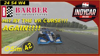 Indycar Open Road Series  24S4W4  Barber Motorsport  iRacing VR [upl. by Aicak]