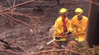 Brush fire on River St in Thorndike [upl. by Aivon]