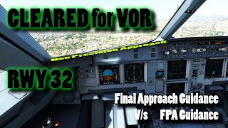 AIRBUS 320  HOW TO DO A VOR APPROACH 4K [upl. by Anegal963]