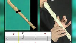 Ex001 How to Play Recorder  Recorder Lessons for Beginners [upl. by Einolem]