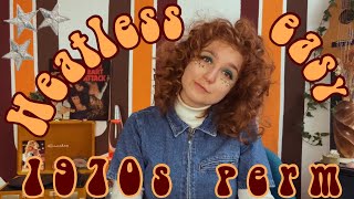 70s Perm Tutorial I Easy amp Heatless I 1970s Hairstyle [upl. by Nirot]