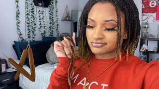 How To Reattach sisterlockdreadlock with Crochet needle  Easy  Peyton Reneé [upl. by Nosreffej330]