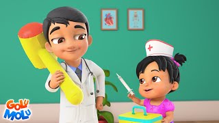 Doctor Doctor Song डॉक्टर डॉक्टर Rang Birangi Gubbare Song  Baby Hindi Rhymes by Golu Molu [upl. by Ynnor]