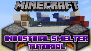 Minecraft Industrial Smelter Tutorial  Silent amp Compact  Overflow Protection [upl. by Anilos502]