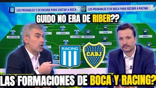 Las formaciones de Boca y Racing según Pavoni y Glait [upl. by Tezile]