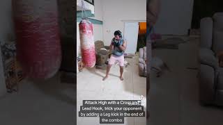 Cross  Lead Hook  Leg Kick leadhook legkick martialarts selfdefense fitness mma boxing [upl. by Nestor]