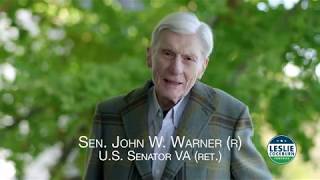 Senator John Warner Supports Leslie Cockburn for Congress [upl. by Eissac]