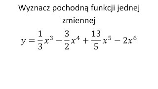 Pochodna funkcji jednej zmiennej cz6 Krysicki Włodarski przykład 645 [upl. by Dyl415]