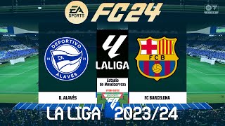 FC 24 Alaves vs Barcelona  La Liga 2024  PS5 Full Match [upl. by Mailli]