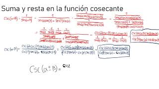 Cosecante de la suma y resta de ángulos  Trigonometría [upl. by Ollehcram584]