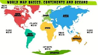 Continents and oceans of the world  Basics of world Map  Geology [upl. by Schoof]