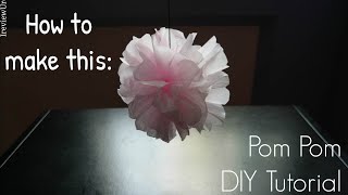 How to Make Tissue Paper Pom Pom DIY [upl. by Eatnahs65]