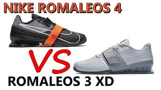 Nike Romaleos 4 Versus Nike Romaleos 3 XD Olympic Weightlifting Shoe Compare amp Contrast IN DEPTH [upl. by Pennebaker]