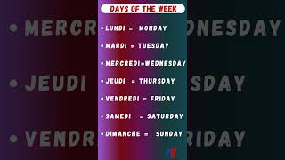 Les jours de la semaine or the French days of the week [upl. by Peri]