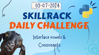 SKILLRACK DAILY CHALLENGE SOLUTION  03072024  Python [upl. by Yednarb870]