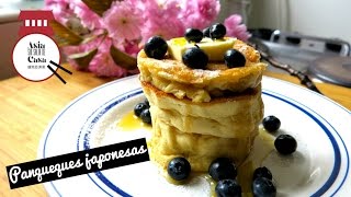 Panqueques o Tortitas Japonesas  Fluffy Japanese Pancakes [upl. by Nnylyaj]