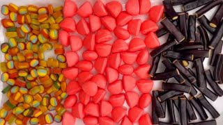 filling platter with sweets Haribo pastillesAsmr yummy video [upl. by Seldun915]