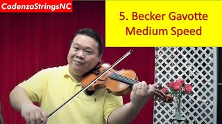 Becker Gavotte  Medium Speed Play Along  Suzuki Violin Book 3 [upl. by Jewelle]