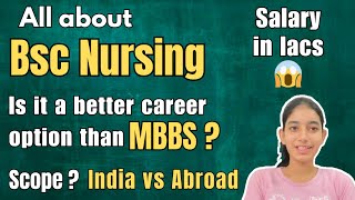 All about Bsc nursing salary  scope in India vs abroad better option than MBBS😱🧐👍 [upl. by Lerrud]