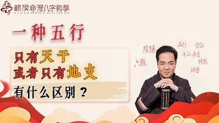 一种五行 只是天干有，或者只地支有，有什么区别？ [upl. by Onfroi]