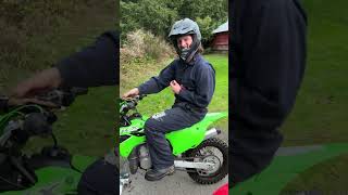 2023 KX85 top speed run dirtbike 2stroke kx85 kawasaki [upl. by Yemrots]