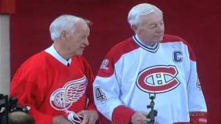 Gordie Howe Introduces Jean Beliveau [upl. by Aryek]