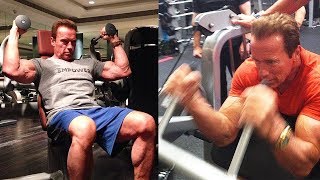 arnold schwarzenegger  training workout at the age of 70 [upl. by Nnylsaj]