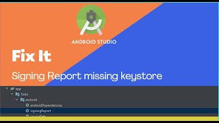 Error  doesnt show signing report in android studio 42 [upl. by Lamoureux]