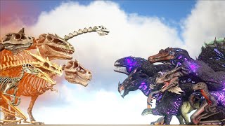 All Skeletal VS All Corrupted Creatures  DodoRex vs DodoWyvern  ARK Fear Evolved [upl. by Kline]