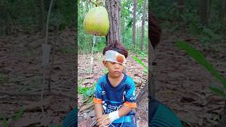 Survival Skills In Forest mom and son survival camping bushcraft skills shrots [upl. by Namya]