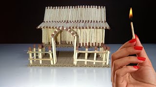 How To Make Matchstick House Fire Step By Step  How To Make Matchstick House Fire [upl. by Sloan]