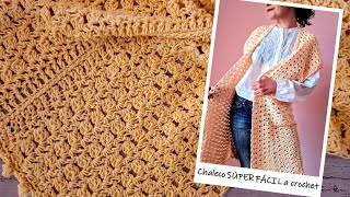 Chaleco SÚPER FÁCIL a crochet para mujer ¡Téjelo con 2 RECTÁNGULOS [upl. by Atihcnoc]