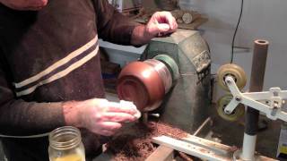 Woodturning Polishing Solution  a method learnt from Eddie CASTELIN [upl. by Assilrac508]