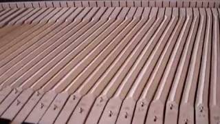 CBH Clavichord keycarving III — Keys on the frame [upl. by Dickenson]