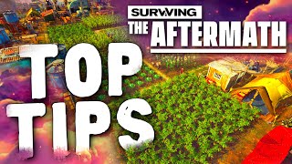 Surviving the Aftermath gameplay Tips for defense trading production food water research amp more [upl. by Allac]