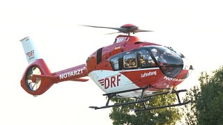 DRFLuftrettung  DHRTJ  Christoph 60 Suhl H 135  startet am HeliosKlinkum in Meiningen [upl. by Ahseram]