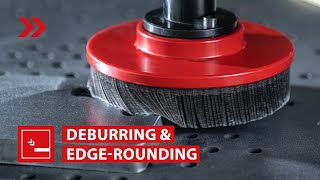 Deburring with highest feeding speed and huge edge rounding [upl. by Neffirg]