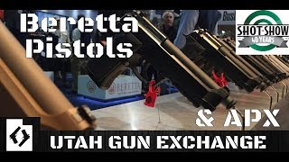 SHOT SHOW  2018 Beretta All NEW Pistols amp APX Models [upl. by Enttirb347]