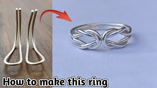 Double Knot silver ringjewelry makinghow to make Luke [upl. by Perri438]