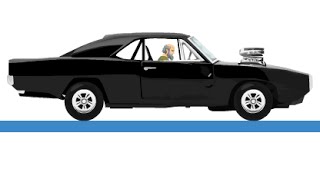 Black 1970 Dodge Charger with blower  Happy Wheels Speed Art  XML [upl. by Aseyt173]