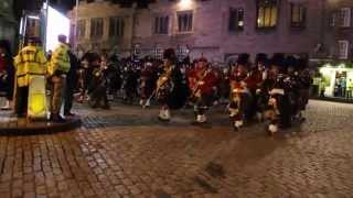 massed pipes and drums edinburgh aug 27 2015 [upl. by Terpstra722]