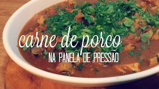 CARNE DE PORCO NA PANELA DE PRESSÃO  Andrea Binken [upl. by Ojeillib]