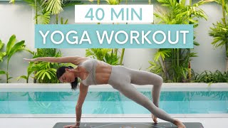 40 MIN YOGA WORKOUT  Full Body Yoga Flow For Strength amp Flexibility [upl. by Attenna]