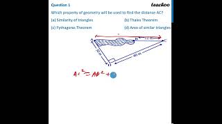 Case Based MCQ  Which property of geometry will be used to find the distance AC  Teachoo [upl. by Himelman]