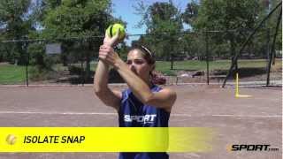 Softball Throwing Drills Oneknee Snaps amp The Figureeight [upl. by Crim877]