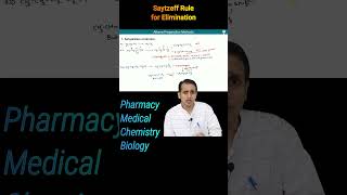 Saytzeff Rule of Elimination Reaction  pharmaceuticalorganicchemistry2ndsemester [upl. by Aissej758]